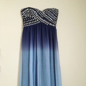Blue & purple ombré Prom dress perfect condition.